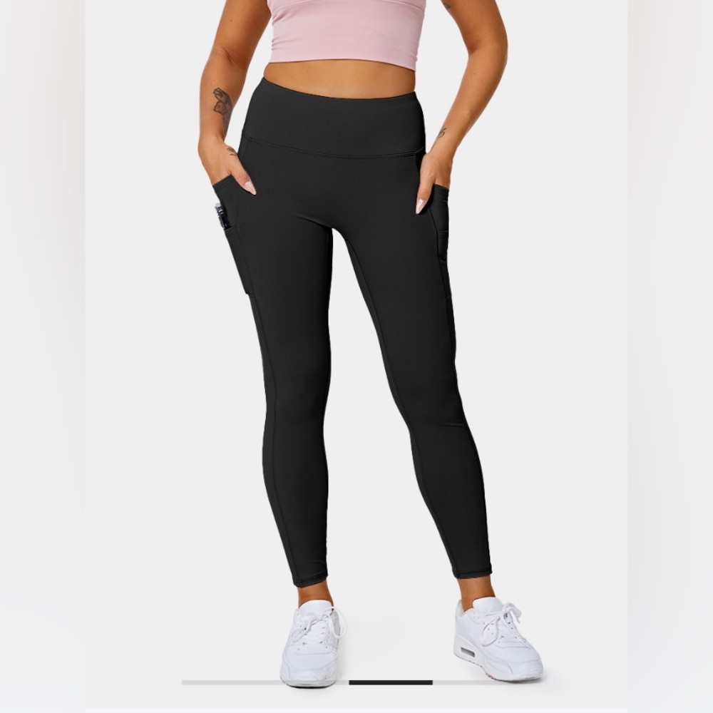 Halara Cloudful™ Fabric High Waisted Double Pockets Plain Leggings - Black